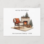 Cosy Hygge Christmas Feiertagspostkarte (Vorderseite)