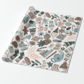 Cosy Hygge Wrapping Paper - Christmas Gift Wrap Geschenkpapier (Ungerollt)