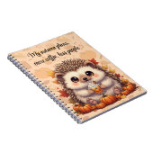 Cosy Igel Herbst Coffee Notebook Notizblock (Rechte Seite)