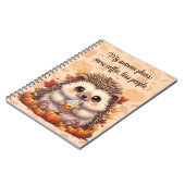 Cosy Igel Herbst Coffee Notebook Notizblock (Linke Seite)