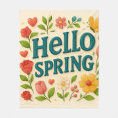 Cosy into Spring - "Hello Spring" Fleecedecke (Vorderseite)