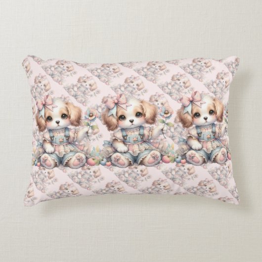 Cosy Kawaii Cotattcore Farmcore Farmcore Puppy Sty Dekokissen (Vorderseite)