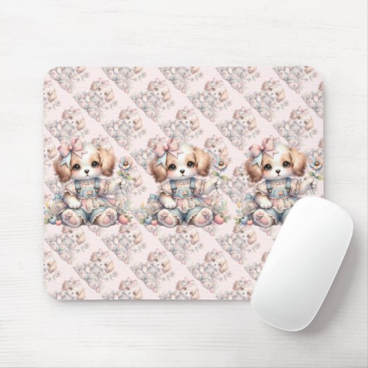 Cosy Kawaii Cotattcore Farmcore Farmcore Puppy Sty Mousepad (Mit Mouse)