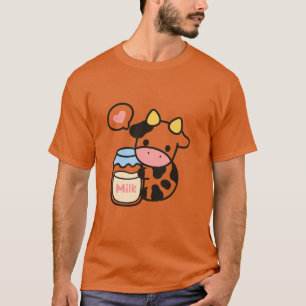 Cosy Kawaii Cow & Milk Jar Sweatshirt T-Shirt