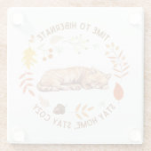 Cosy Kitty Fall Erntedank Glass Untersetzer (Rückseite)