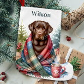 Cosy Labrador Retriever Dog Holiday Chocolate Labr Kleiner Weihnachtsstrumpf