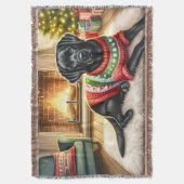 Cosy Labrador Retriever Dog Lover Weihnachten Decke (Vorderseite Vertikal)