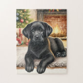 Cosy Labrador Retriever Doppy Welpe Puzzle (Vertikal)