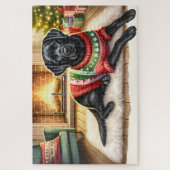 Cosy Labrador Retriever Doppy Welpe Puzzle (Vertikal)