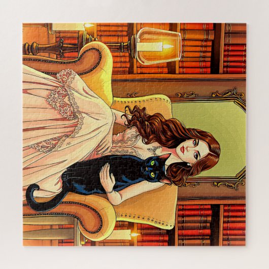 Cosy Library Haven Puzzle (Horizontal)