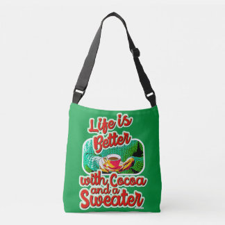 Cosy Life is Better Cocoa Joliday Sweater Tragetaschen Mit Langen Trägern