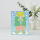 Cosy Little Frog Postkarte (Stehend Vorderseite)