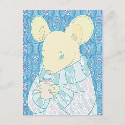 Cosy Little Rat Postkarte (Vorderseite)