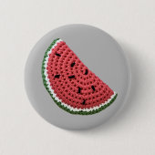 Cosy Minimal Oma Vibe Crochet Watermelon Button (Vorderseite)