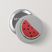Cosy Minimal Oma Vibe Crochet Watermelon Button (Vorne & Hinten)