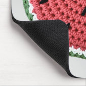 Cosy Minimal Oma Vibe Crochet Watermelon Mousepad (Ecke)