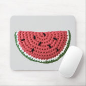 Cosy Minimal Oma Vibe Crochet Watermelon Mousepad (Mit Mouse)