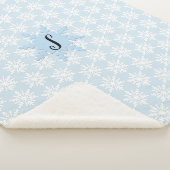 Cosy Monogram Snowflake Sherpa Backblanket Sherpadecke (3/4)