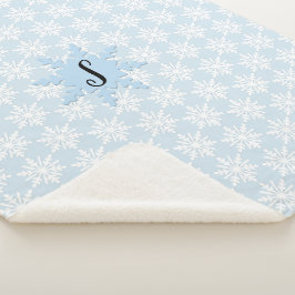 Cosy Monogram Snowflake Sherpa Backblanket Sherpadecke