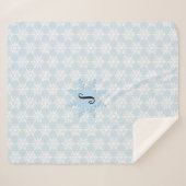Cosy Monogram Snowflake Sherpa Backblanket Sherpadecke (Vorderseite (Horizontal))