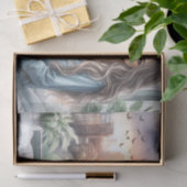 Cosy Morning Urban Girl Wasserfarben Entfärbung Seidenpapier (Geschenk)