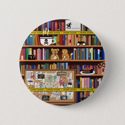 Cosy Mystery Bookshelf Button (Vorderseite)