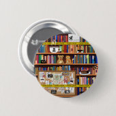 Cosy Mystery Bookshelf Button (Vorne & Hinten)