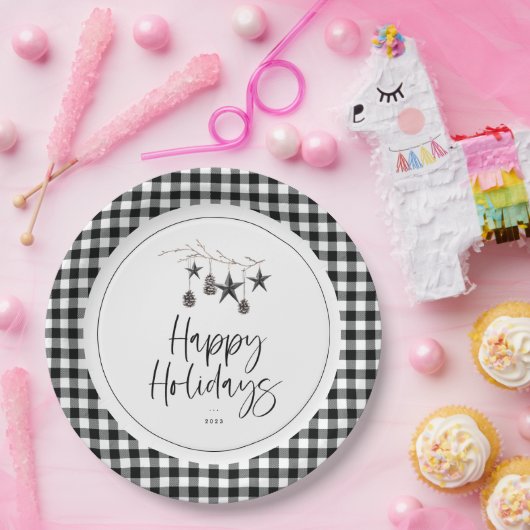 Cosy Nature Holiday Party Pappteller (Party)