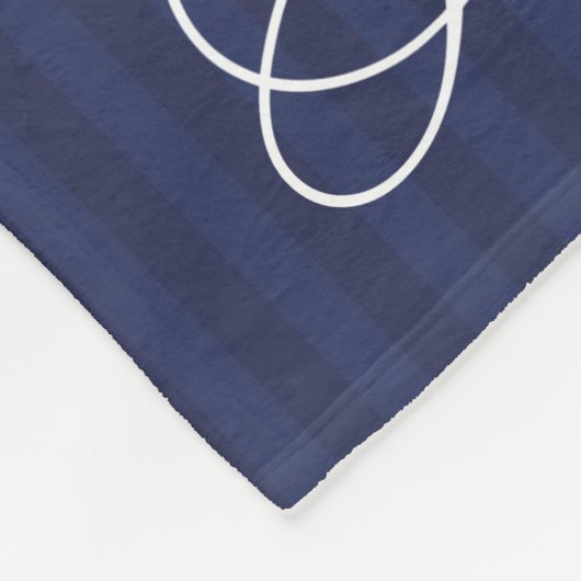 Cosy Nautical Coral Blue Anchor Custom Text Fleecedecke (Ecke)