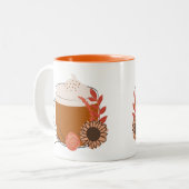 Cosy Orange Fall Coffee Tasse - Erntedank Herbst (Vorderseite Links)