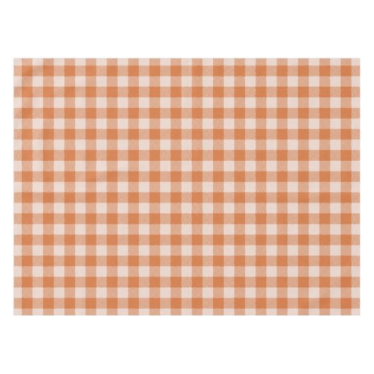 Cosy Orange Gingham Herbst Herbst Tischdecke (Vorderseite (Horizontal))