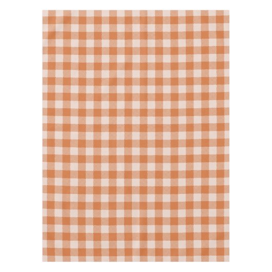 Cosy Orange Gingham Herbst Herbst Tischdecke (Vorderseite)