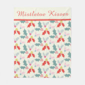 Cosy Pastel Mistletoe Pattern Fleecedecke (Vorderseite)