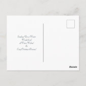 Cosy Pinecone und Snow Frohe Weihnachtskarte Postkarte (Rückseite)