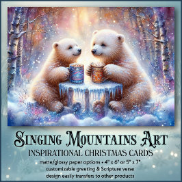 Cosy Polar Bear Cocoa Christlich Friends Christmas Feiertagskarte