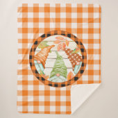 Cosy Pumpkin Buffalo Kariert Gnome Sherpa Blanket Sherpadecke (Vorderseite)