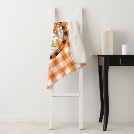 Cosy Pumpkin Buffalo Kariert Gnome Sherpa Blanket Sherpadecke (Beispiel)