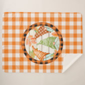 Cosy Pumpkin Buffalo Kariert Gnome Sherpa Blanket Sherpadecke (Vorderseite (Horizontal))