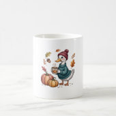 Cosy Pumpkin Coffee Goose Fall Art Kaffeetasse (Mittel)