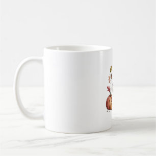 Cosy Pumpkin Coffee Goose Fall Art Kaffeetasse