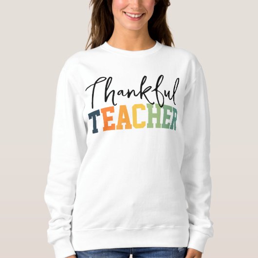 Cosy Pumpkin Danksagend Lehrerin Sweatshirtt für d Sweatshirt (Vorderseite)