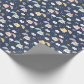 Cosy Rainy Day Muster Wrapping Paper Roll Geschenkpapier (Ecke)