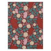 Cosy Red Aquamarin Vintage Weihnachtsmuster Tischdecke (Vorderseite)