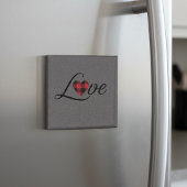 Cosy Red Buffalo Karierte Liebe Strick Muster Magnet