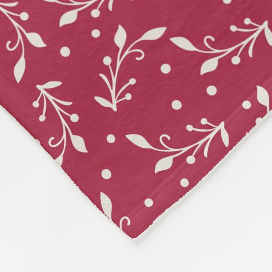 Cosy Red Christmas Fleece Blanket (Ecke)