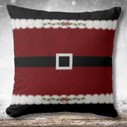 Cosy Red Christmas Santa Claus Anzug Throw Kissen