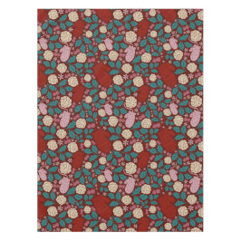 Cosy Red Vintage Weihnachtsmuster Tischdecke