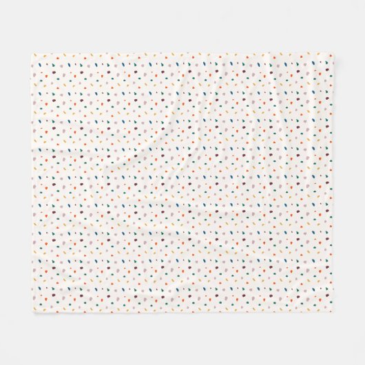 Cosy Retro Terrazzo Fleece Blanket (Vorderseite (Horizontal))