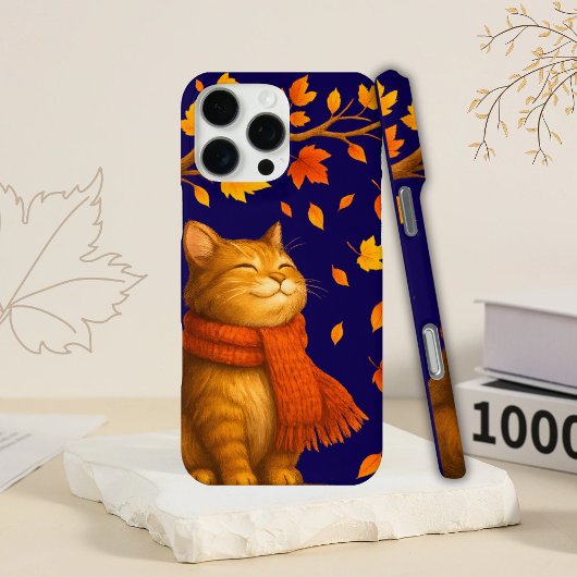 Cosy Royal Blue Autumnal Niedlich Cat Case-Mate iPhone Hülle