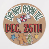 Cosy rustic Christmas Kraft Thema Classic Stickers Etiketten (Design 1)